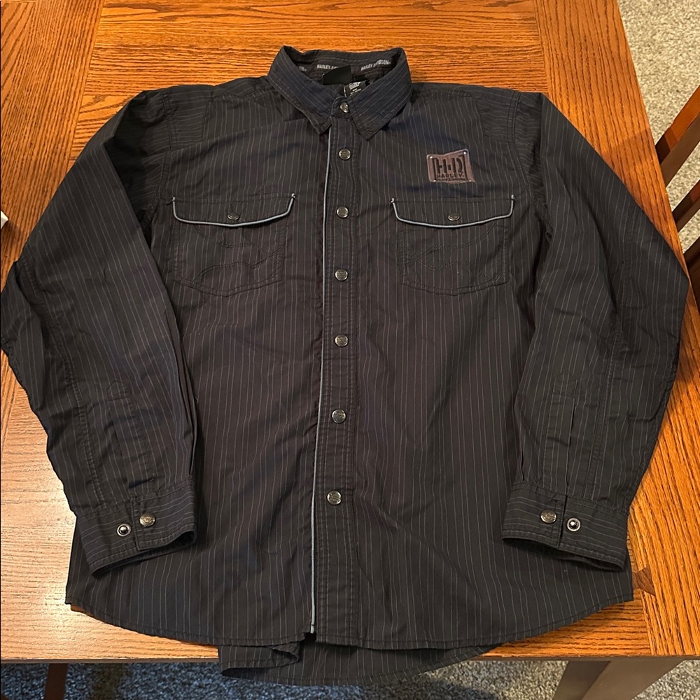 Mens Harley-Davidson snap up shirt size XL